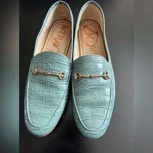 Sam Edelman Lorraine Blue Croc Loafer Size 9.5
